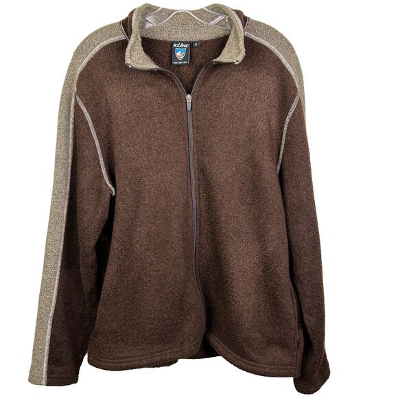 Kuhl Full Zip Alfpaca Fleece Jacket Sweatshirt Outdoors Casual Long Slv Men's M - Picture 1 of 13